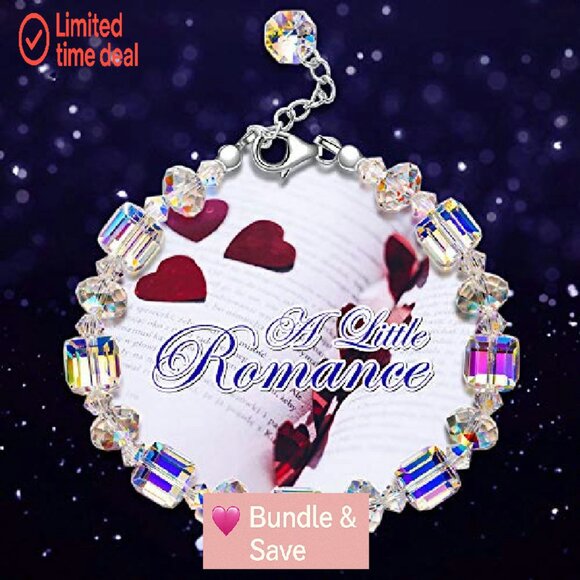 Sterling Silver Crystal Bracelet 7"+2" Extension, Gift Box, Women's Jewelry - Picture 7 of 8